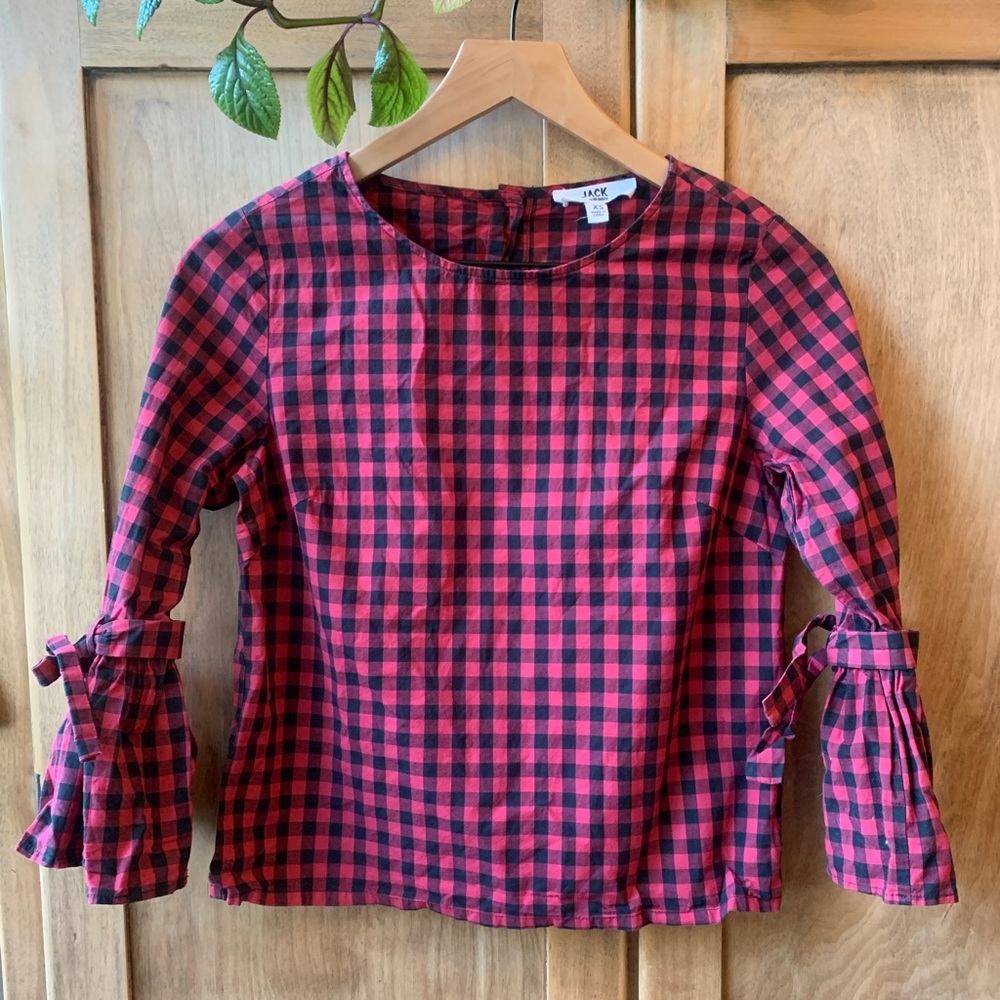 Buffalo plaid blouse